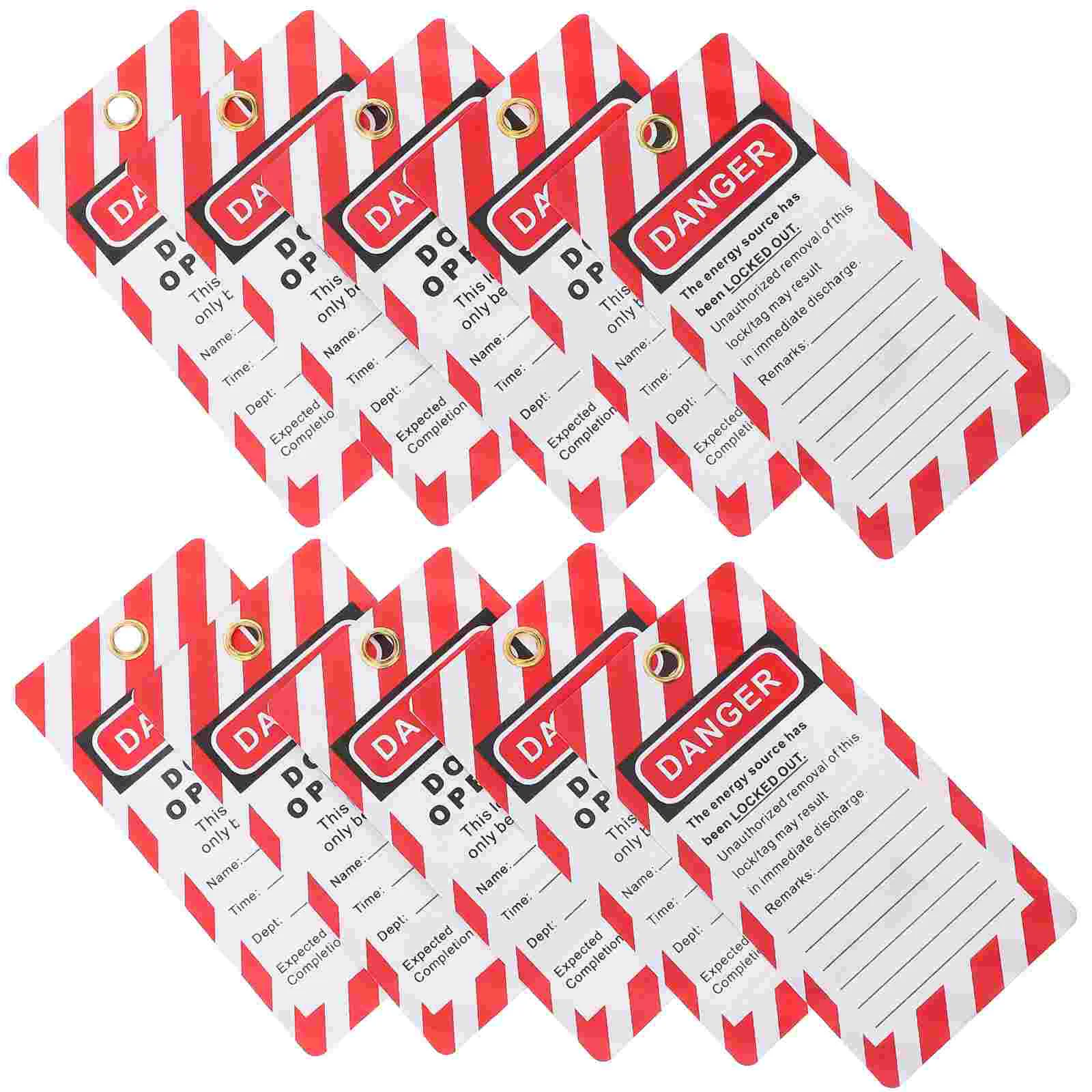 

10pcs Lockout Tags Danger Do Not Operate Warning Tags Lockout Tagout Tags