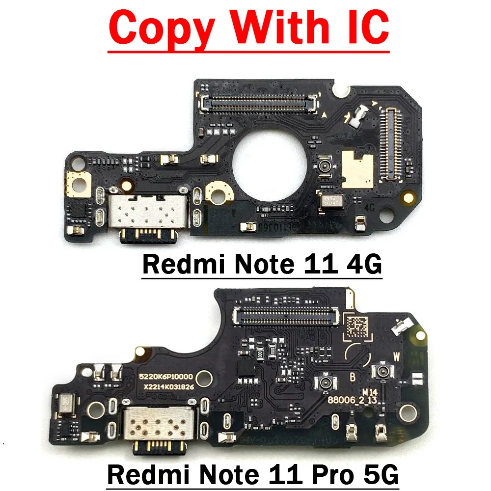 

20Pcs Lots For Xiaomi Redmi Note 11 / Redmi Note 11 Pro 5G USB Charging Port Board Flex Cable Connector With Mic Microphone Flex