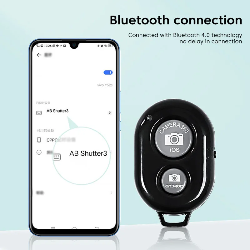 Mini Bluetooth Remote Control Button Wireless Bluetooth Camera Shutter Remote Shutter Release Button Selfie Remote For iPhone