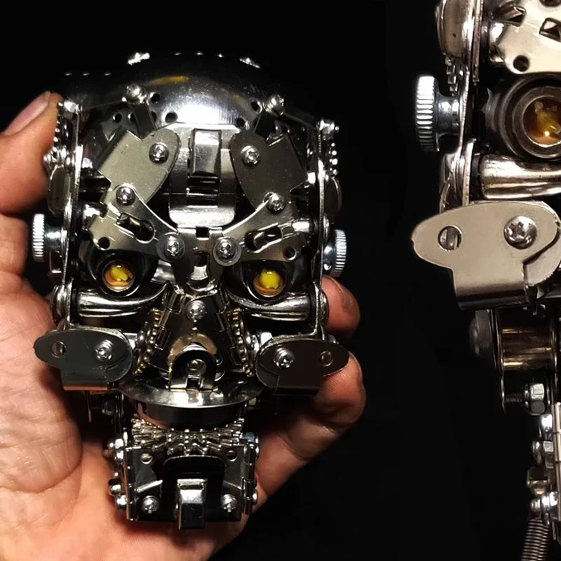 3D Assembly Skull Head Mechanical Puzzles Metal Model Kit Toy High Difficulty Mechanical Puzzles Metal Assembly Toys For Teenage