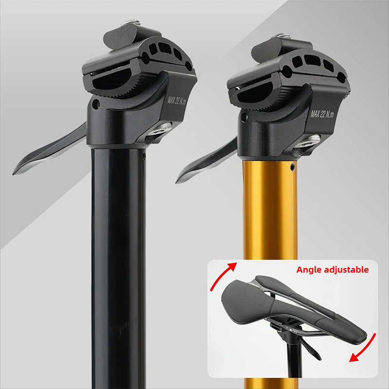 RIRO 7075 Aluminum Dropper Seatpost 27.2/30.9/31.6mm Hand-Controlled Telescopic MTB - Image 3