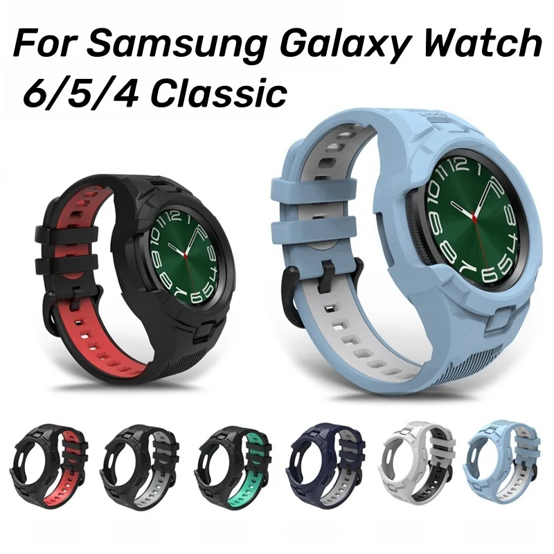 삼성 갤럭시 워치 6 클래 소프트 TPU 시계 밴드, 스포츠 실리콘 스트랩, 한국 팔찌, 47mm, 43mm, 40mm, 44mm, 42m..