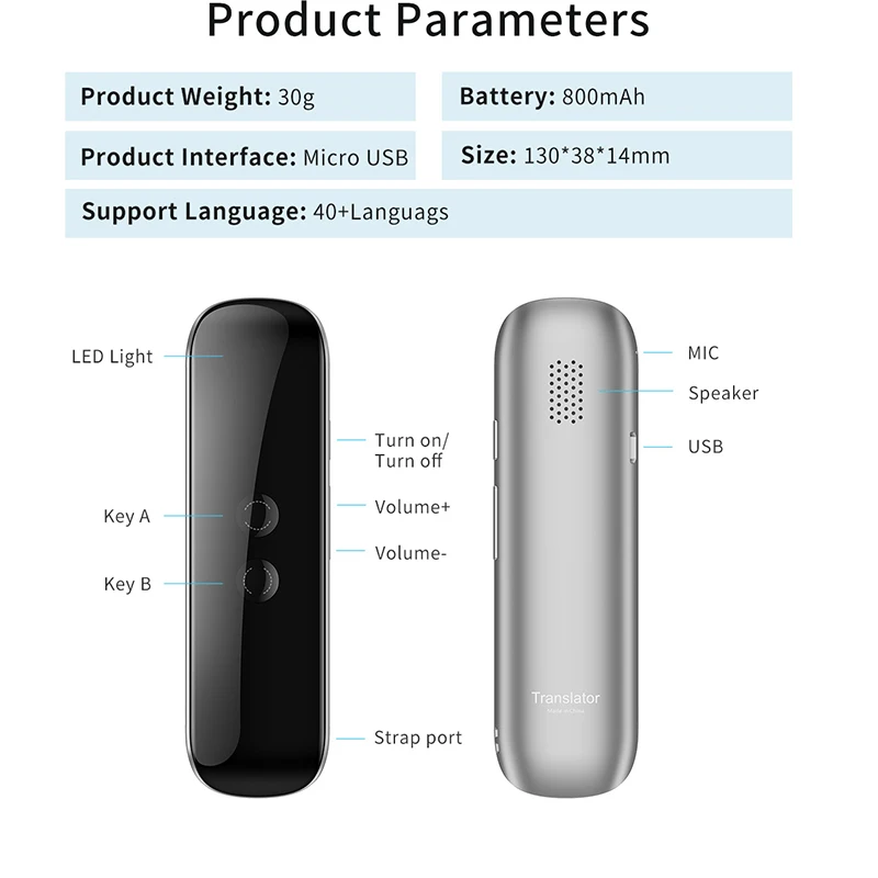 Voice Translator Bluetooth Wireless Headset