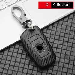 Premium Carbon Fiber Car Key Cover with Luxurious Design (D Model)