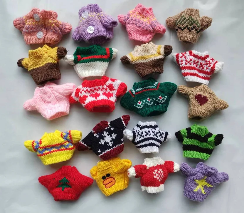 Doll Clothes 13-15cm Doll Sweaters Clothes for 1/8 BJD Doll Dress Up Cute Casual Suit Dolls Clothes Accessories Toys for Gifts Kids Toys