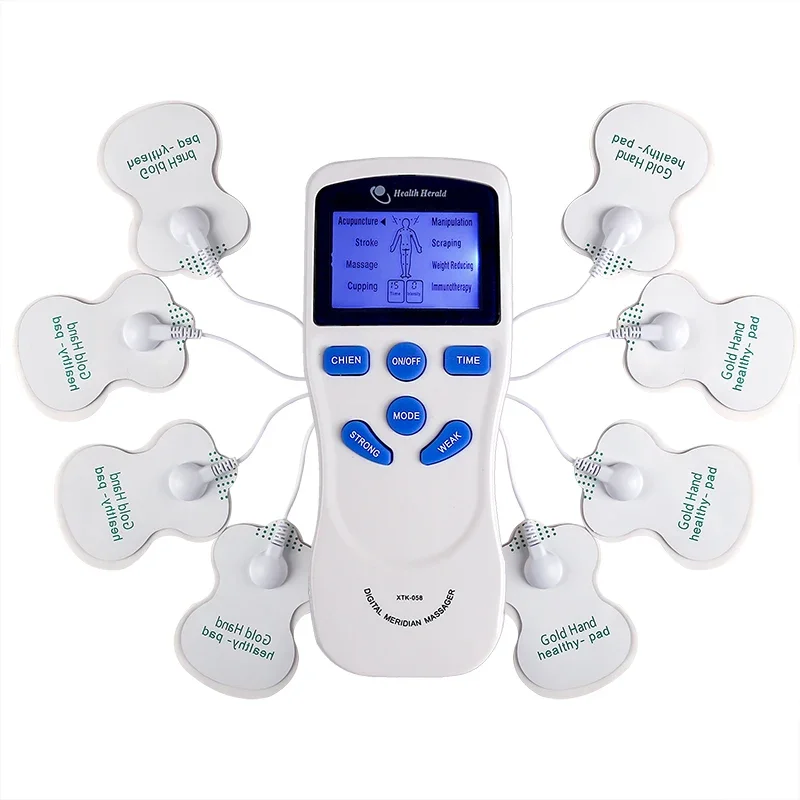 Electric Electrode Machine Muscle Stimulator Massager Back Neck Shoulder Pain Relief Multi-functional Blue Screen Small Machine