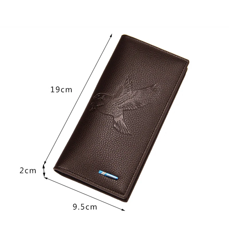 New men's long wallet, fashionable men's magnetic buckle clutch, large capacity multi-card slot wallet 6
