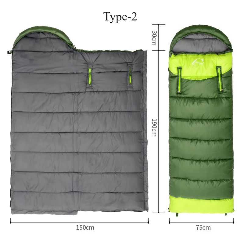 Camping Sleeping Bag Ultralight Waterproof 4 Season Warm Envelope for Adults Outdoor Traveling Hiking