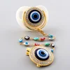 White Pacifiers Evil Eye With Chain Clip Newborn Silicone Pacifier Gold Bling Infant Nipple BPA Free Baby Chupetero 1