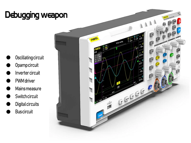 1014D Digital Oscilloscope, 2-in-1 Dual Channel Input Signal Generator Desktop O