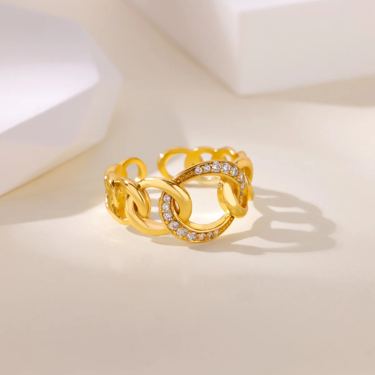 Fashion Zircon Geometric Rings For Women