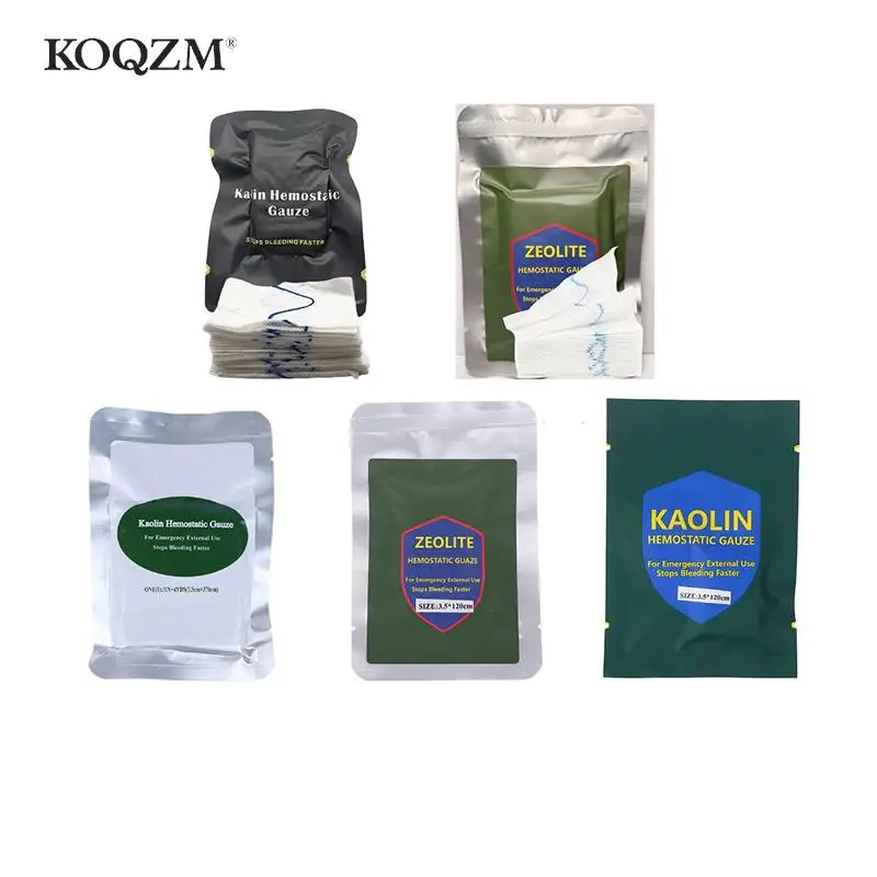 Hemostatic Kaolin Gauze Combat Emergency Trauma ZFold Soluble For Ifak