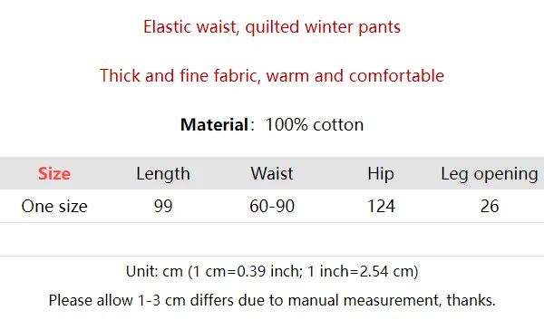 Origoods Women Quilted Pants Thick Warm Winter Pants Cotton