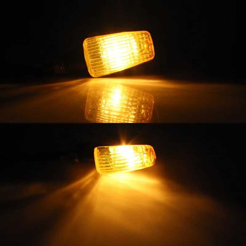 รูปสินค้า หลอดไฟเลี้ยวสีเหลืองอำพัน 4 ชิ้น สำหรับรถจักรยานยนต์ 12V