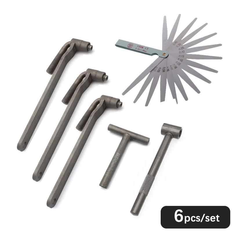 6pcs/set Universal Motorcycle Engine Valve Adjustment Tool Valve Screw