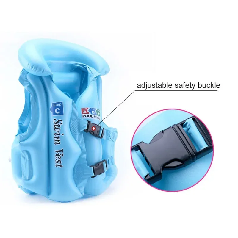 Life Jackets Inflatable Swim Vest PVC Children Assisted inflatable Life Vest Buoyancy Suit For Water Sport Swimming Accessories life jacket