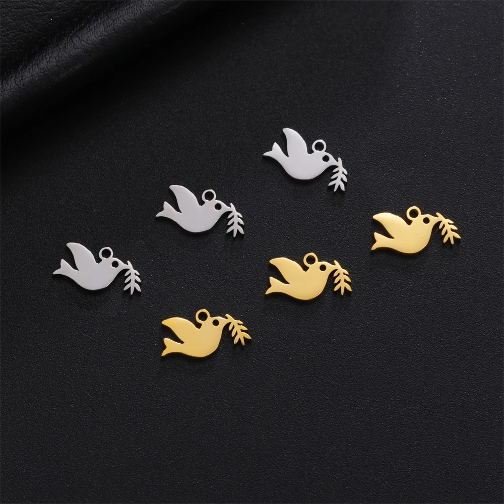 5 teile/los Edelstahl Tiny Charms Schmetterling Libelle Taube Tier Anhänger Für Diy Halskette Armband Schmuck Machen Zubehör – Detail 15