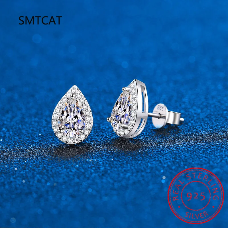 

Серьги женские из серебра 925 пробы с бриллиантами, D-образные
