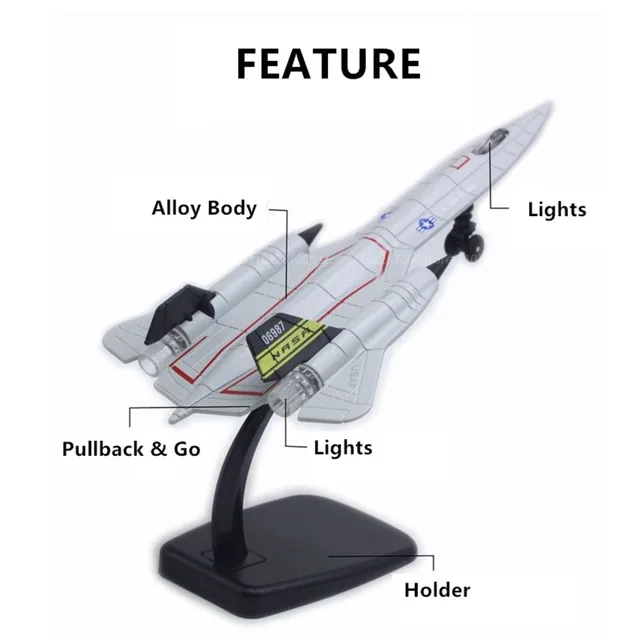 1:50 Pullback & Go Jet Fighter Aircraft Toy, with Light Sound, Scale Diecast F16 F22 F35 B2 J31 Plane Model Kid Boy Baby Gift 5