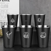 304 Stainless Steel Single Layer Cold Drink Glass Beer Mug Coffee Cup New Portable Mug Suitable for Home Restaurant Bar Party 1