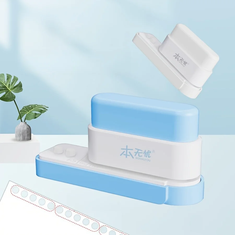 1PC 5- Hole Punch for Binder: Office Desk Organizer - Perfect for DIY Binding of Notebooks and Files, Craft Paper Punch Tool - 4
