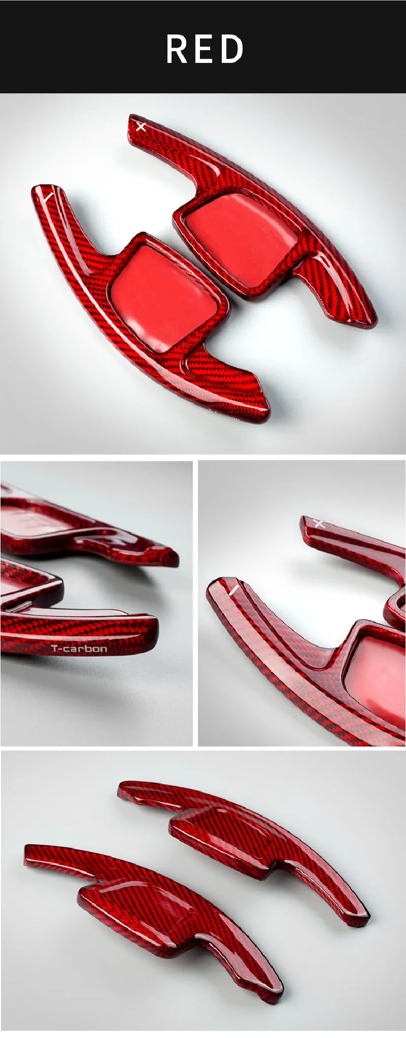 T-carbon Steering Wheel Extension Shift Paddle Shifter For Audi A7 A4 A6 A3L Carbon Fiber Paddle Shift