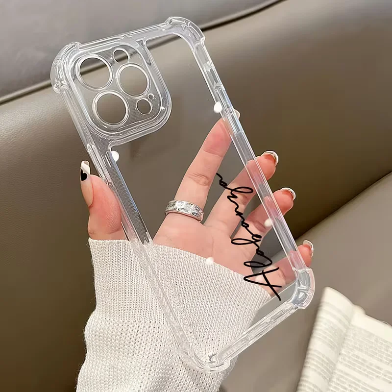Custom Name Letters Transparent Phone Case For iPhone 11 12 thumbnail 4