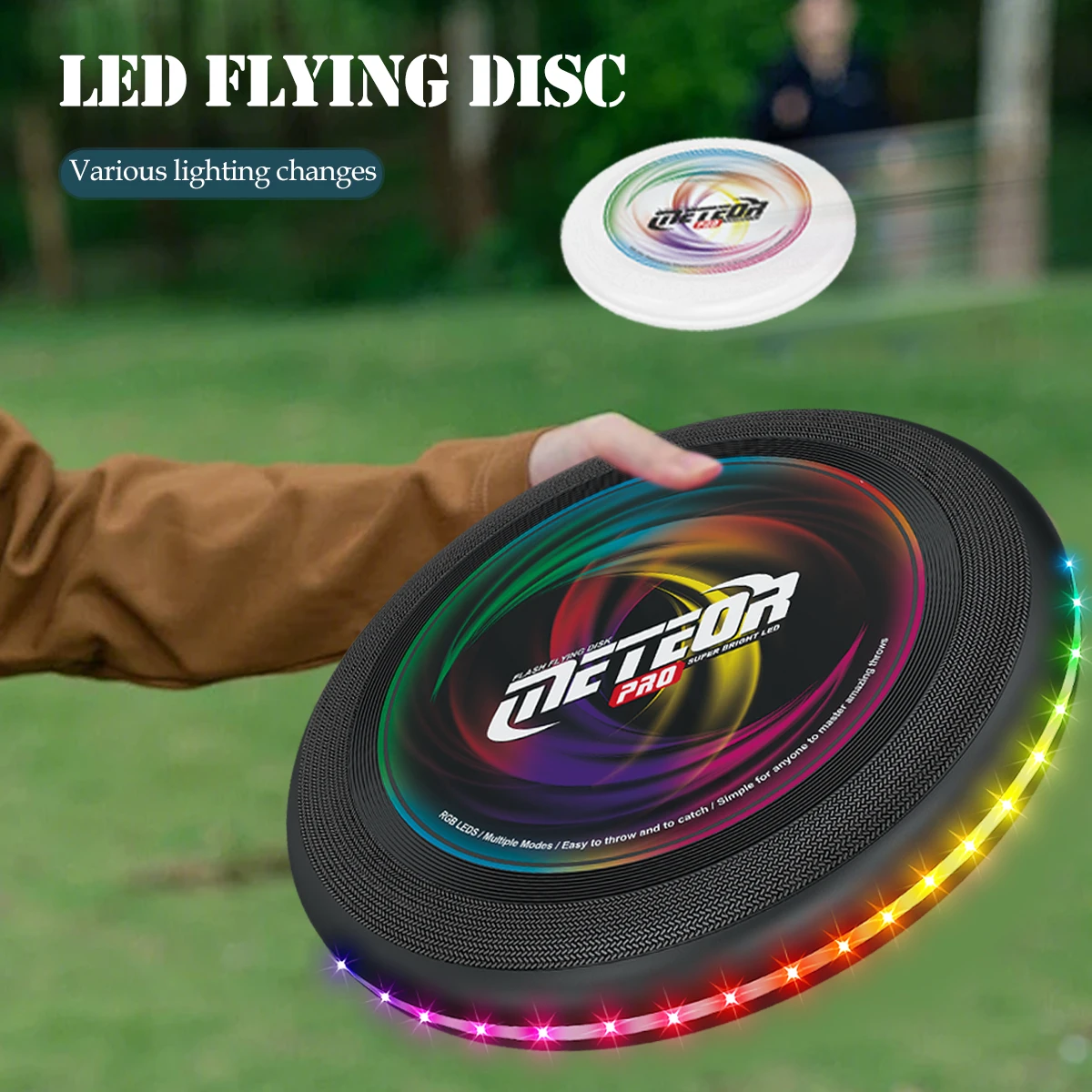 Colorful LED Light-Up Flying Disc 2