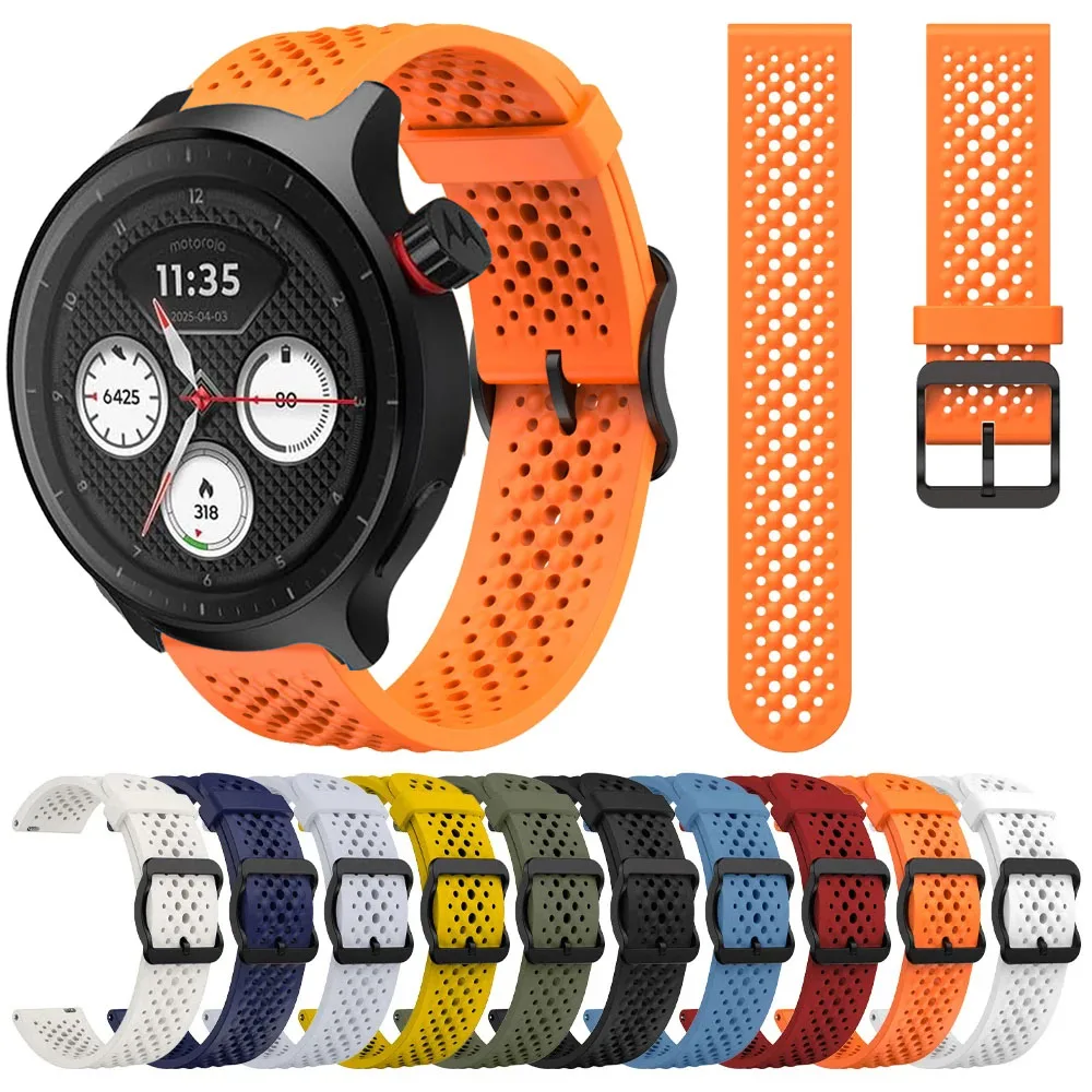 Silicone Watchband - Universal 20mm/22mm Bracelet Strap in Black