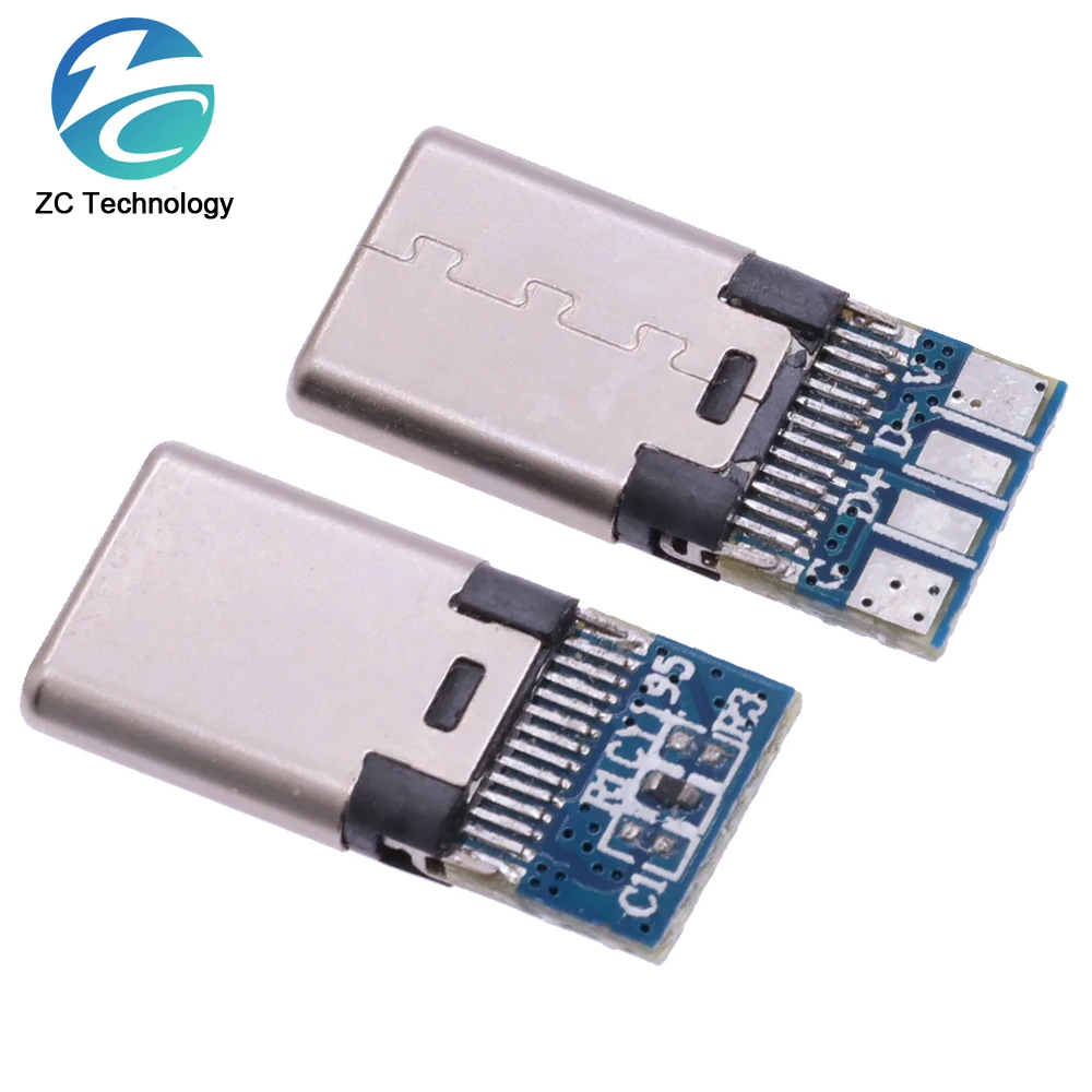 Chenyang USB C DIY Anschluss USB 3.1 Typ C 24Pin Stecker Und