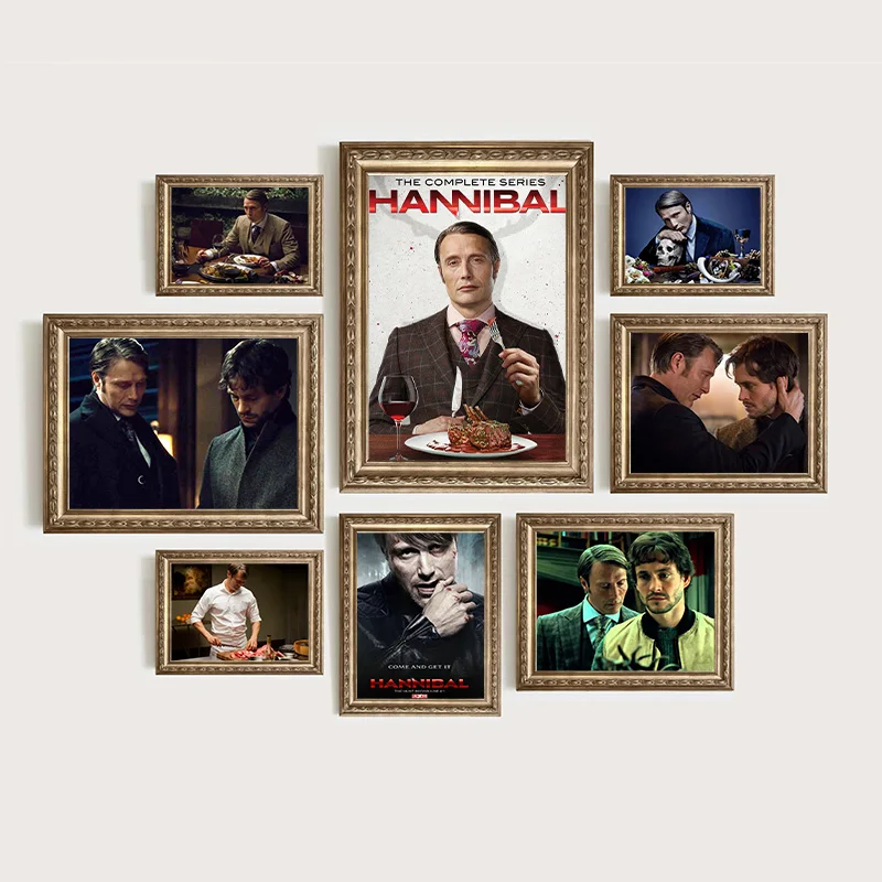 Hot Tv Series Annibal Vintage Canvas Poster Painting Horror Thriller Halloween Painting Poster Per Bar Cafe Home Decoration