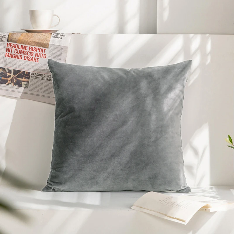 Velvet Decorative Cushion Cover for Home and Car - 45x45 cm Pillowcase