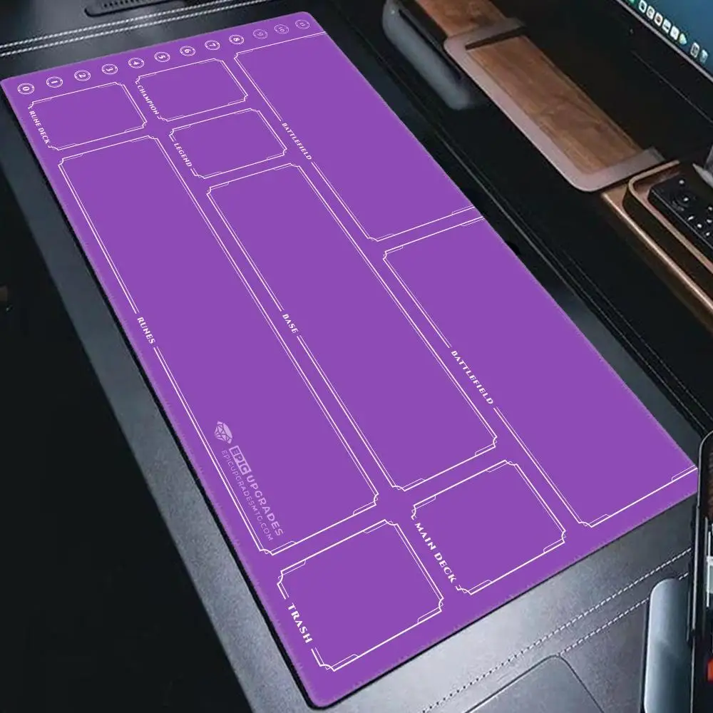 Alas Bermain Riftbound dengan Zona 24x14, Alas Bermain Bertema Fantasi, Alas Duel, Alas Bermain Kartu Pemula, Alas Meja Gaming Commander