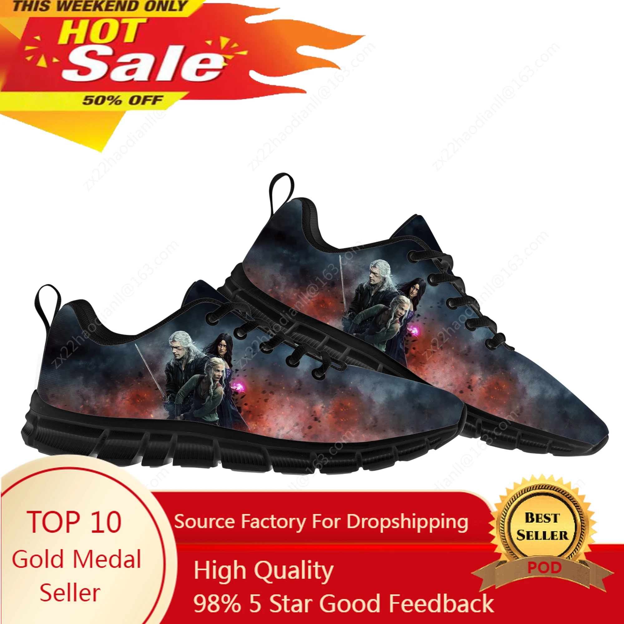 The-Witcher Sports Shoes Mens Womens Teenager Kids Children Sneakers High Quality Symbol Wolf Casual Sneaker Couple Custom Shoes