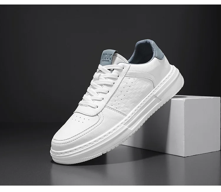 Lässige Sneaker 2026 Neue Mode Leder Herren Weiße Sneaker Atmungsaktiv Komfortabel Klassische Freizeitschuhe Herren Outdoor-Wanderschuhe – Detail 13