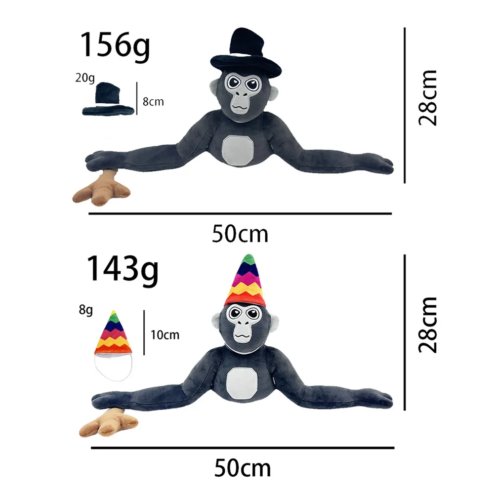 Gorilla Tag Monke Plush Toy - Cute Cartoon Animal Soft Stuffed Toy for Kids