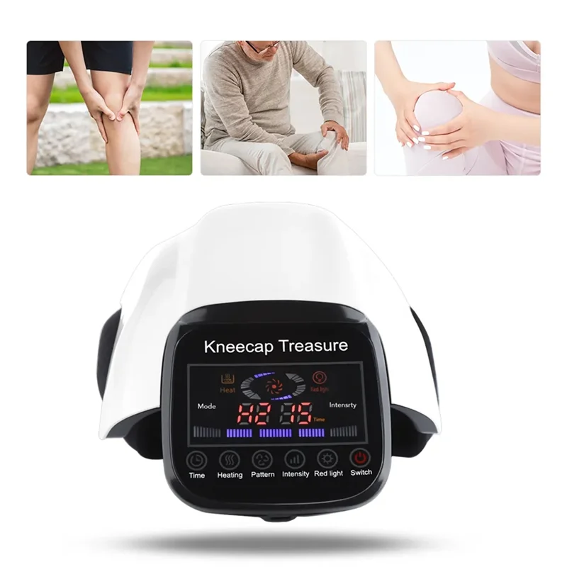 1 PCS Electric Infrared Heating Knee Massager Air Pressure And Vibration Physiotherapy Instrument White