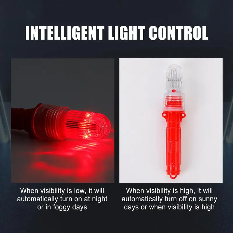 Lampe LED de pêche étanche à double flash - Signalisation maritime pour filets et bouées - Lumière d'avertissement