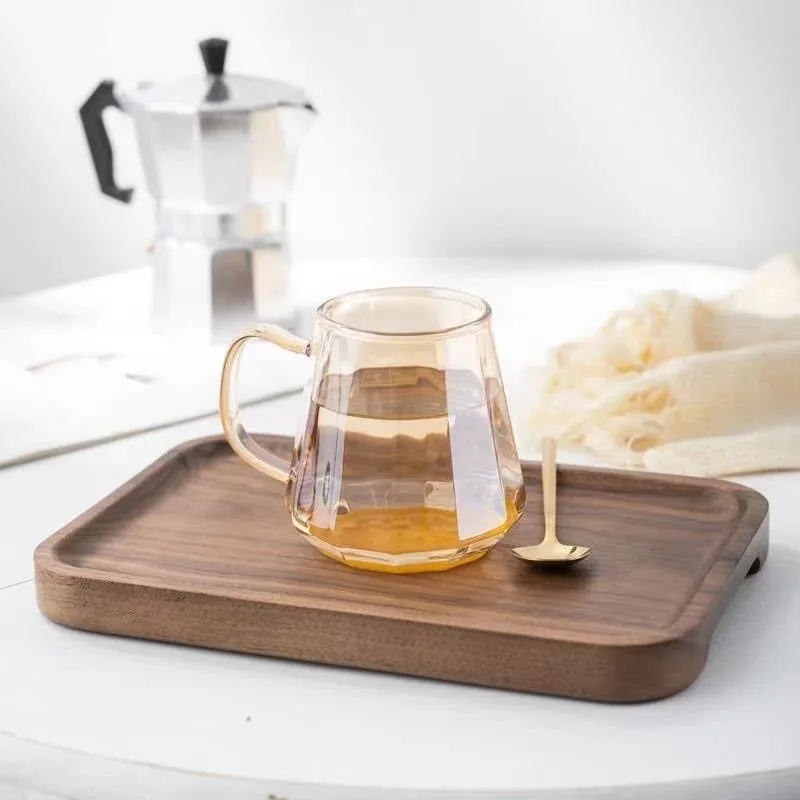 Description Picture 5 of itemHigh-end Black Walnut Wooden Tray Rectangular Household Tea Tray Fruit Dinner Plate Coffee Solid Wood Tray