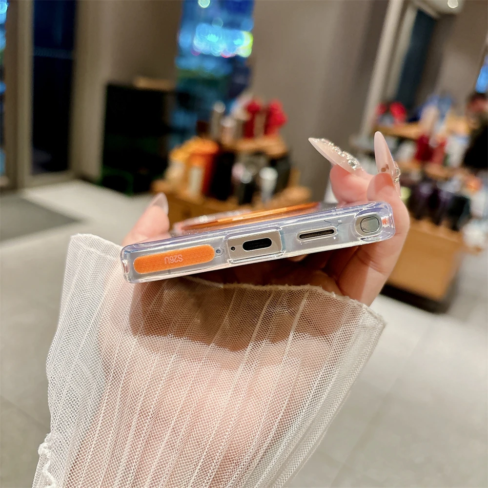Magnetic 360 Rotating Transparent Shockproof Case with Colorful Bumper