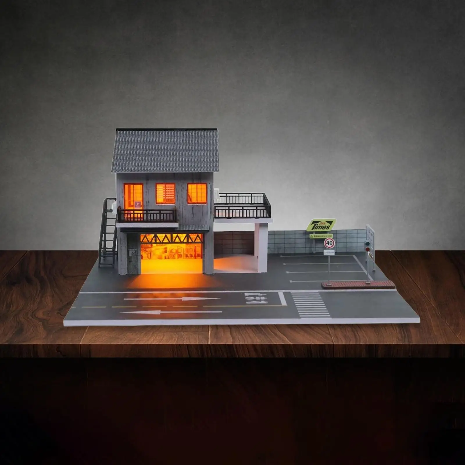 1:64 주차장 모형 자동차 다이캐스트 차고 레이아웃 장식품 미니 지하 차고 디오라마 모형 어린이 남자아이 장난감