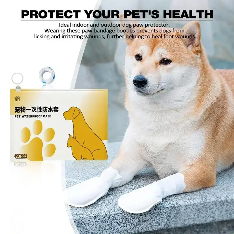 

Waterproof Pet Shoes Self-Adhesive Dog Shoes Disposable Shoe Covers Dog Boots Foot Covers Dog Boots Shoes For Hot Pavement