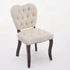 French Vintage Tufted Upholstered Dining Chairs, Beige Fabric with Wooden Legs, Ideal for Kitchen, Dining Room & Cafe, Set of 4 5