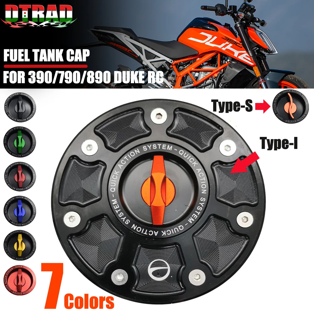 DUKE 390 Motorcycle Accessories Fuel Gas Tank Cap For RC 390 DUKE 790 890 R 250 Oil Fuel Cap Tank Cover Quick Release Aluminum