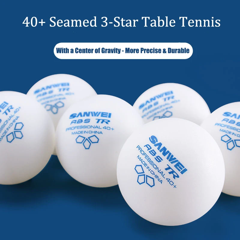 Table Tennis Balls 3 Stars Table Tennis Balls 40+ ABS Plastic Material Club Training Professional Ping Pong Balls 100pcs/pack