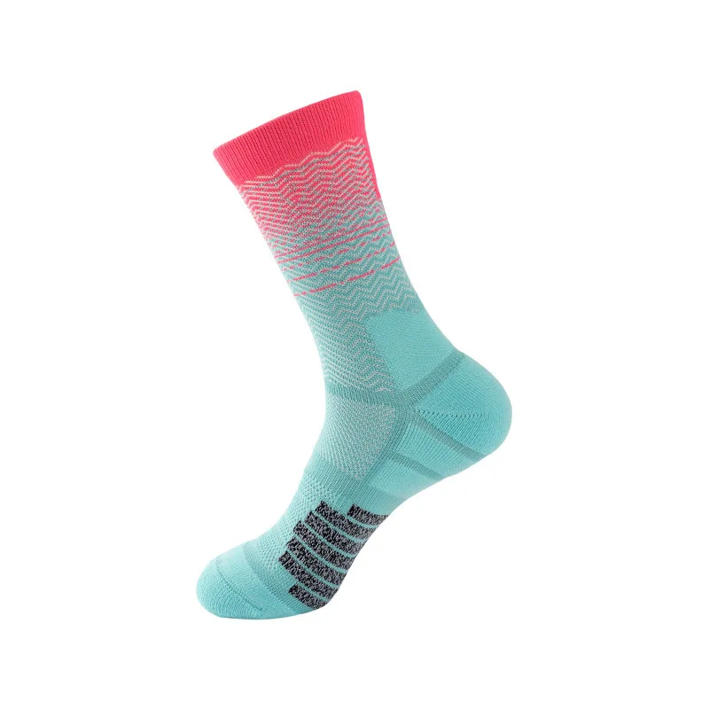 6/Lot Basketball Men's Women's Elite Socks with Thickened Towel Bottom Middle Tube High-top Sports Absorb Sweat Breathable
