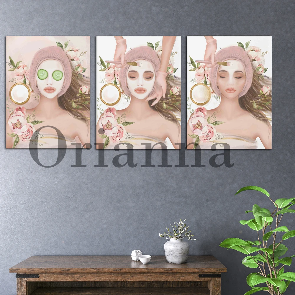 

Beauty Print, Cosmetic Art,Spa Treatment,Beauty Salon Print,Beautician,Relax Wellness Wall Decor,Facial Print,Skin Art, Face Art