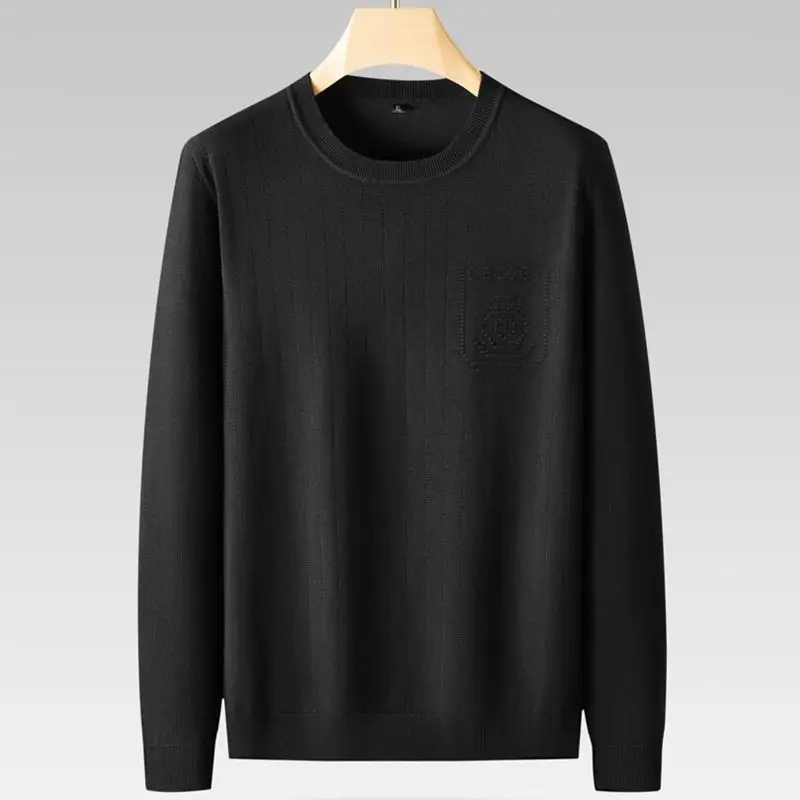 8XL 7XL 6XL 2023 New Fall Winter High End Cashmere Sweater Men Long Sleeve O-Neck Mens Pullover Sweaters Keep Warm Pull Homme 4