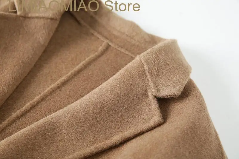 New Men's wool coat windbreaker medium length double-sided woolen single breasted coat coat