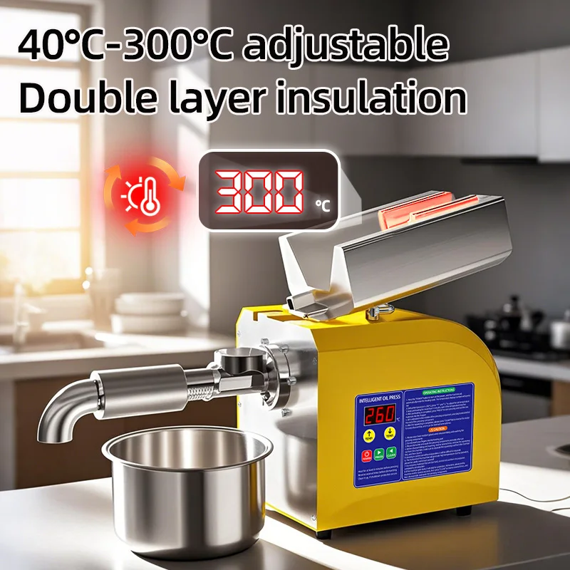 Oil press machine BEAUTIUSN 110V/220V New Automatic Oil Press Machine Commercial Home cold Oil Extractor Expeller Presser flaxseed Sunflower